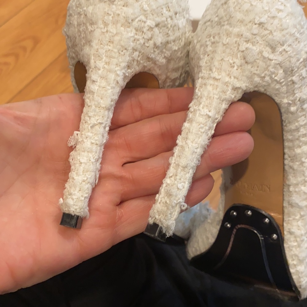 💥SOLD!💥 BALMAIN JULIE D’ORSAY TWEED HEELS - Picture 12 of 16
